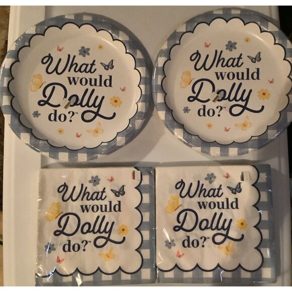 Dolly Parton Party Set– Napkins & Plates, What Would Dolly Do. New In Package - Picture 1 of 5